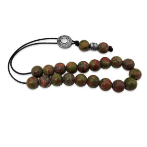 Traditional Handmade Kompoloi with Natural Unakite Mineral Stone Beads ΚΛ-030